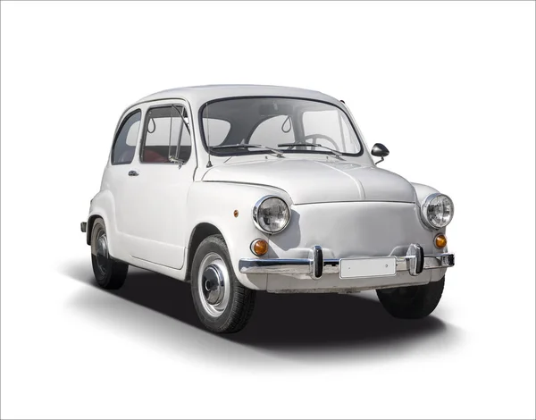 Classic Serbio Supermini Coche Aislado Blanco — Foto de Stock