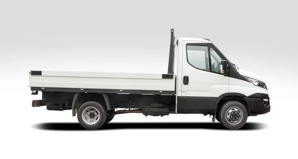 White Pick Truck Side View Isolated White — Stock Photo, Image