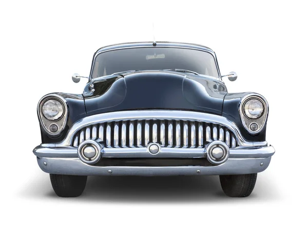 Classic American Car Front View Isolated White — Stock Photo, Image