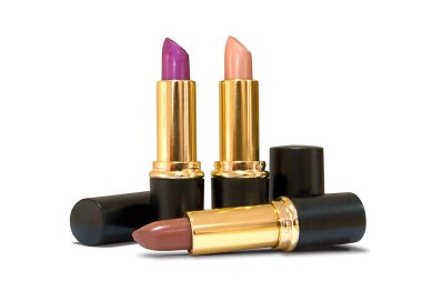 Açık lipstics beyaz arka plan izole