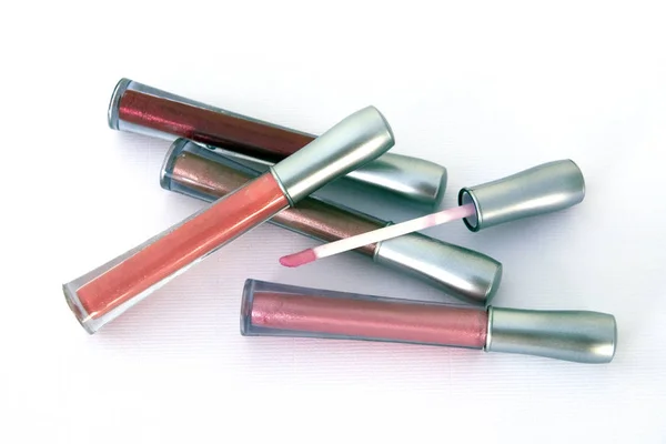 Lipgloss Container Isoliert Auf Weißem Hintergrund — Stockfoto