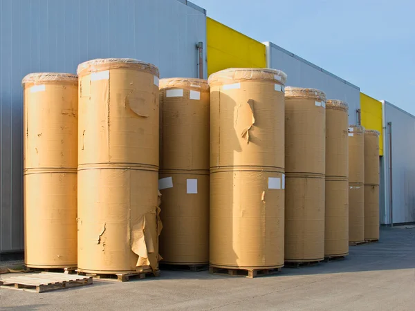 Spools Paper Backyard Factory — Stock Photo, Image