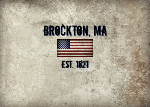 All American City Brockton Established 1821 — Stock Photo, Image