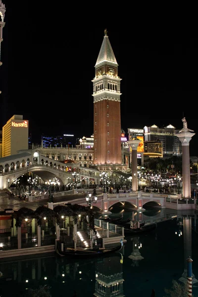 Une Belle Nuit Hôtel Vénitien Casino Sur Bande Las Vegas — Photo