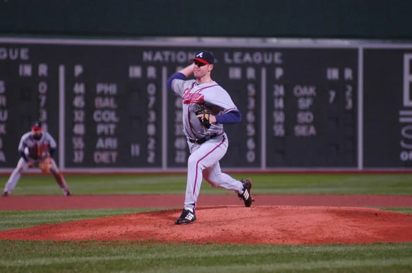 Atlanta Braves Startande Pitcher Kyle Davies Pitching Mot Boston Red — Stockfoto