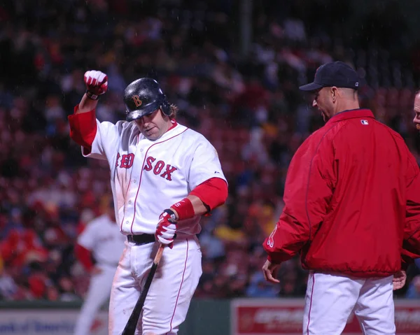 Boston Red Sox Slagman Kevin Millar Neemt Time Out Van — Stockfoto