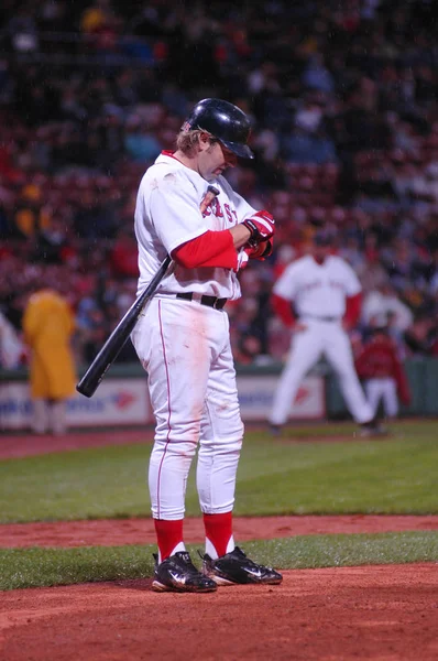 Boston Red Sox Těsto Kevin Millar Časový Limit Stoupni Zachycení — Stock fotografie