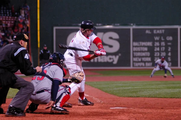 Boston Red Sox Kevin Millar Trvá Houpačka Hřiště Atlanta Braves — Stock fotografie