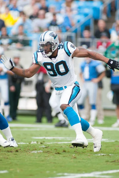 Carolina Panthers Línea Defensiva Julius Peppers Acción Durante Temporada 2002 — Foto de Stock