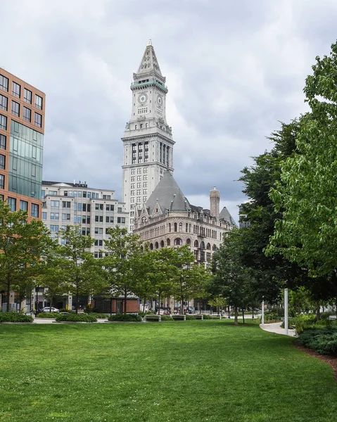 Vista Della Boston Clock Tower Nel Centro Boston Massachusetts Immagine — Foto Stock