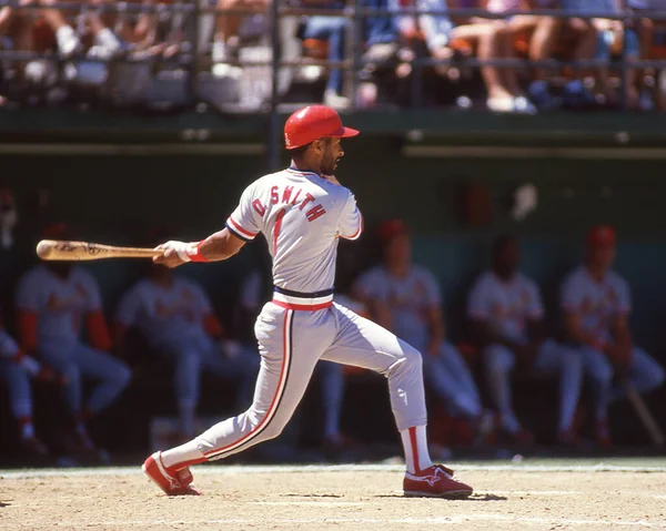 Campocorto Louis Cardinals Ozzie Smith Mlb Action Durante Década 1980 —  Fotos de Stock