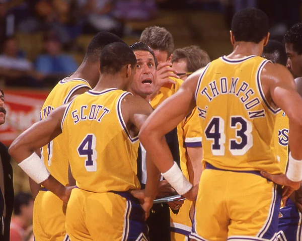 Entrenador Los Angeles Lakers Pat Riley Imagen Tomada Diapositiva Color — Foto de Stock