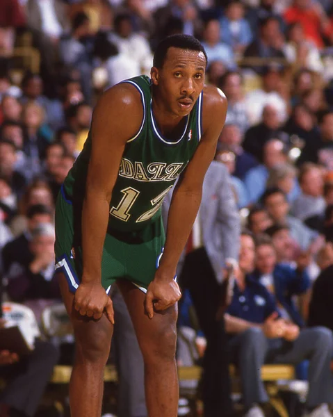 Dallas Mavericks Bewaken Derek Harper Nba Actie Jaren 1980 Afbeelding — Stockfoto