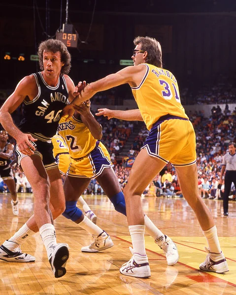 Los Angeles Lakers Power Forward Kurt Rambis Der Nba Action — Stockfoto