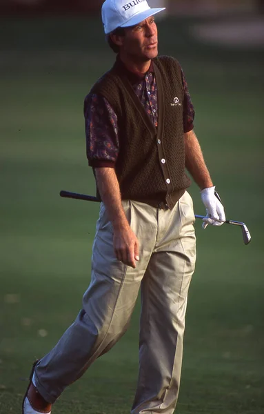 Ben Crenshaw Golfista Profissional Ação Durante Década 1980 Imagem Tirada — Fotografia de Stock