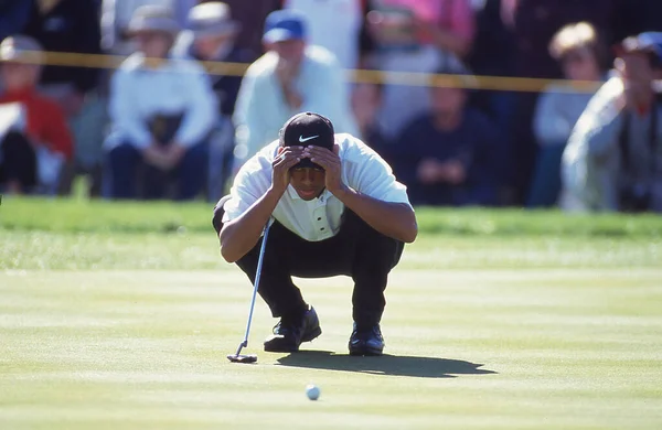 Golf Legende Tiger Woods Bei Turnieren Den Späten 1990Er Und — Stockfoto