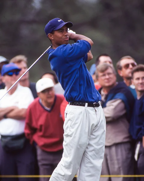 Pga Golf Legenda Tiger Woods Verseny Akció Késő 1990 Kora — Stock Fotó