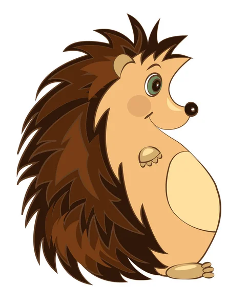 Cute Cartoon Hedgehog White Background — Stock Photo, Image