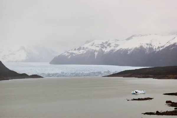 Vue Sur Glacier Perito Moreno Depuis Coin Route Par Temps — Photo