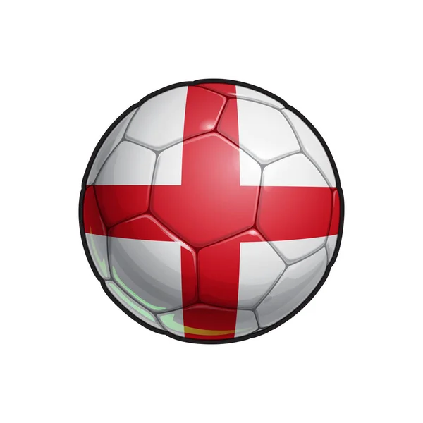 英語の旗の色でのサッカー ボールのベクトル イラスト ちゃんとよく定義された画層上のすべての要素 — ストックベクタ
