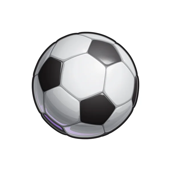 Ilustración Vectorial Una Pelota Fútbol Todos Los Elementos Perfectamente Capas — Vector de stock