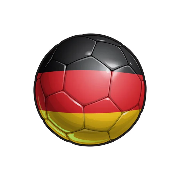 Vektoros Illusztráció Egy Foci Futball Labdát Német Zászló Színekkel Minden — Stock Vector