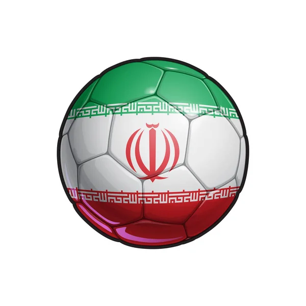 Vector Illustration Dari Bola Sepak Bola Dengan Bendera Warna Iran - Stok Vektor