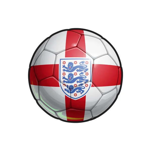 Vector Illustration Football Soccer Ball English National Team Ensign Flag —  Vetores de Stock