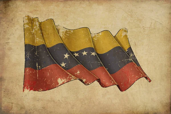 Papyrus bakgrund för venezuelansk flagg — Stockfoto