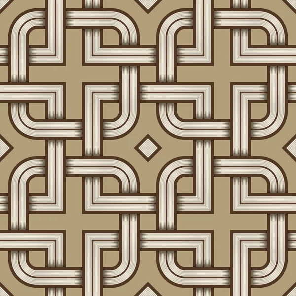 Viking Seamless Pattern - Выгравированные - Цепные квадраты округлые n H — стоковый вектор