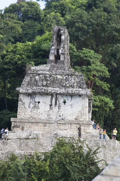 Chrám Slunečního Archeologického Pásma Palenque — Stock fotografie