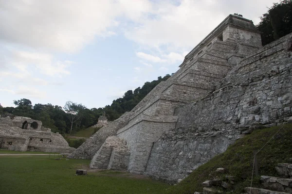 Chrám Nápisů Pákistálního Hrobu Palenque Chiapas Mexiko — Stock fotografie