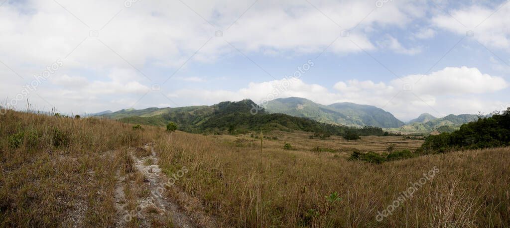 View of landscape of Chichonal path, Chiapas, Mexico