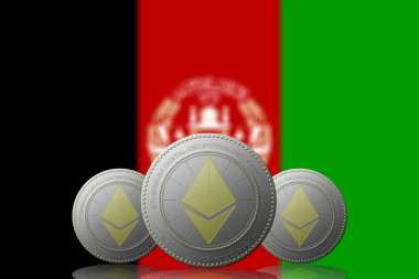 AFGANISTAN bayraklı üç ETHEREUM şifreleme.