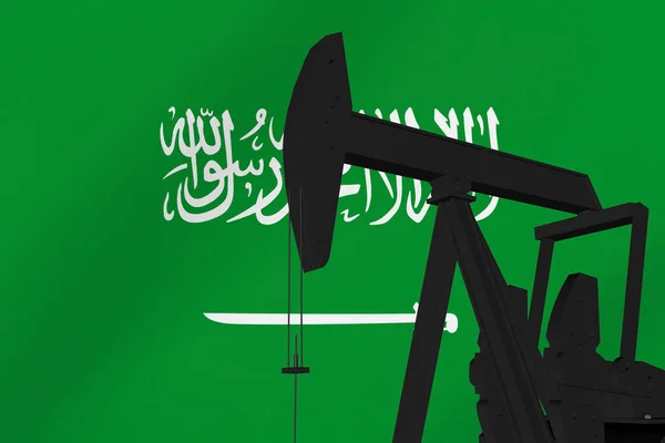 Гарний Видобуток Насосної Олії Саудівською Аравією — стокове фото
