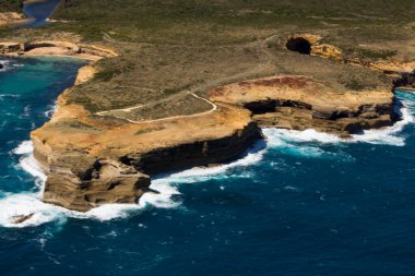 Güzel hava manzaralı 12 Havari Port Campbell Ulusal Parkı Victoria Avustralya