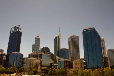 Perth Perth şehrinin silueti, Batı Avustralya, Avustralya