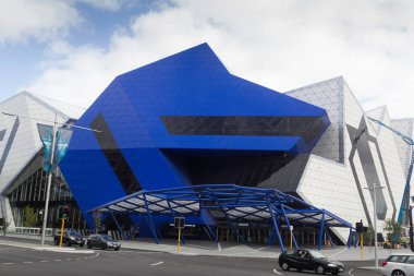 Pert, Batı Avustralya / Avustralya -16 / 01 / 2013: Perth Arena, Batı Avustralya 'nın Perth kentindeki bir eğlence ve spor arenası..