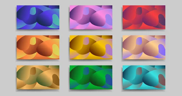 Dokuz soyut geometrik arka planlar