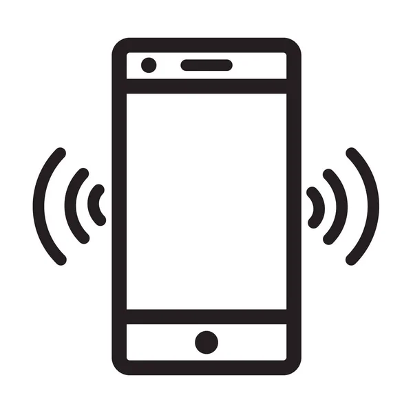 Titreşimli Cep Telefonu Logo Simge Vektör
