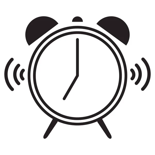 Ringing alarm clock simple icon on white background — Stock Vector