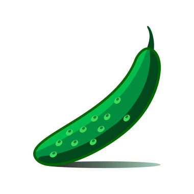 Beyaz arkaplanda yalıtılmış salatalık