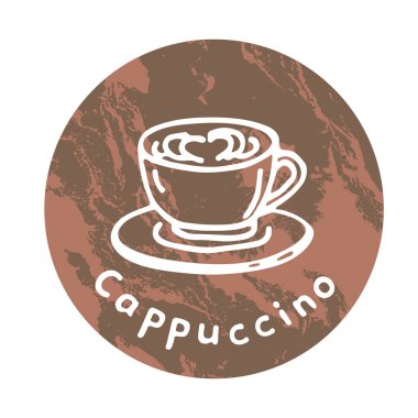 Beyaz arka plan üzerinde çekilmiş kahve izole el doodle. Tasarım öğesi Cafe menü veya kahve dükkanı için.