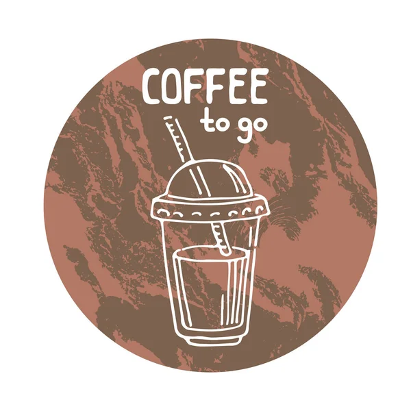 Doodle Handritad Kaffe Att Isolerade Vit Bakgrund Designelement För Café — Stock vektor