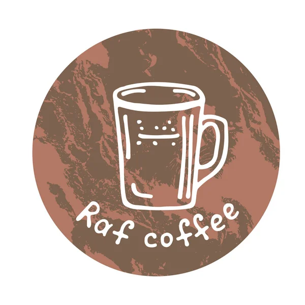 Beyaz arka plan üzerinde çekilmiş kahve izole el doodle. Tasarım öğesi Cafe menü veya kahve dükkanı için.