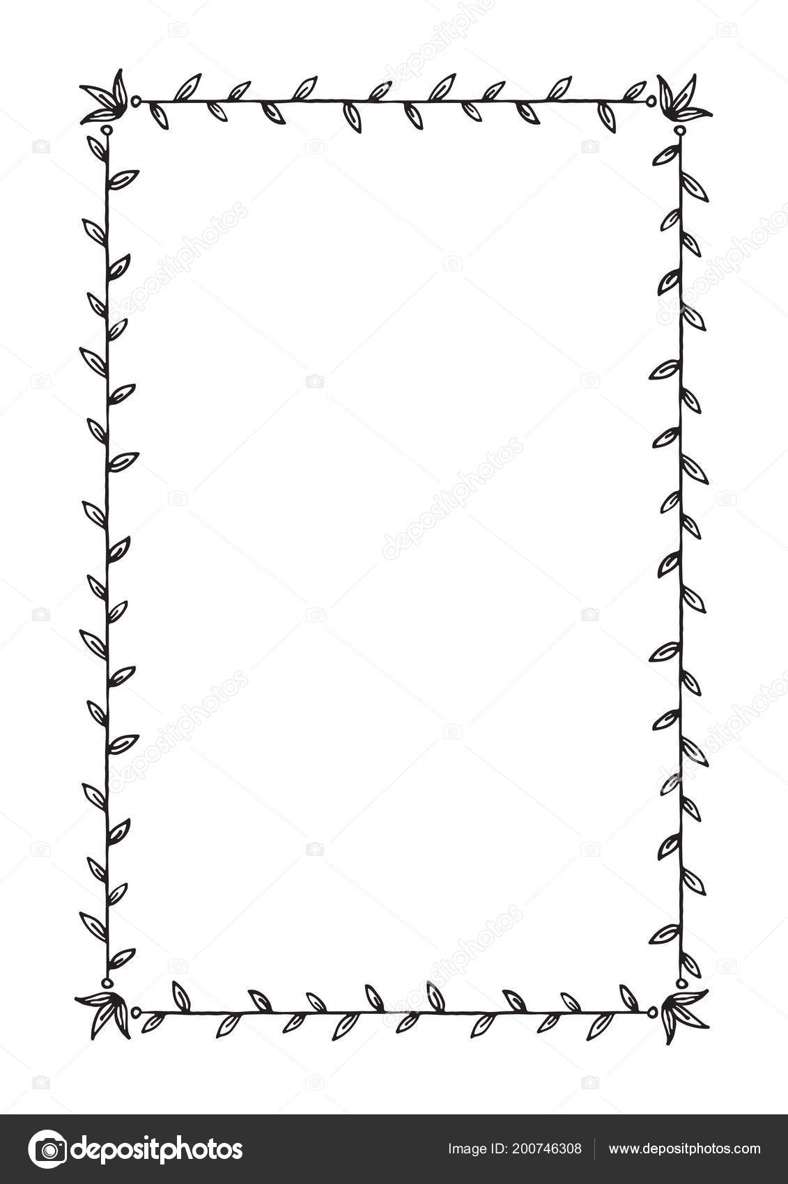 Download Hand Drawn Border Isolated White Background Design Element ...