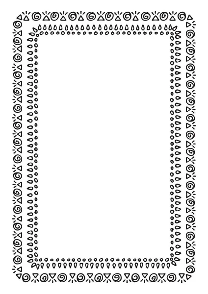 Beyaz arka plan üzerinde izole el çekilmiş sınır. Tasarım öğesi fotoğraf çerçeveleri, marka, tebrik kartları ve ev dekor için.