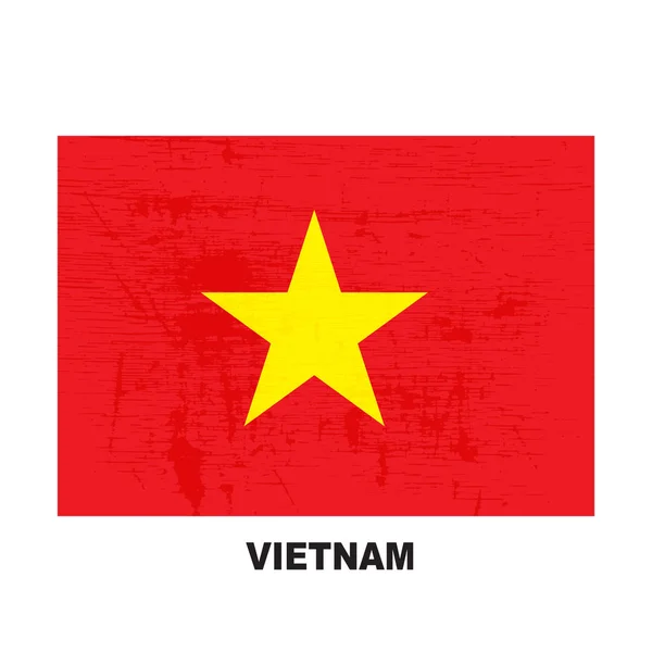 Flaga Wietnamu Białym Tle Socjalistyczna Republika Wietnamu Symbol Narodowy Wektor — Wektor stockowy