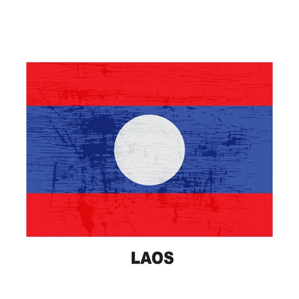 Λάος Σημαία Απομονωθεί Λευκό Φόντο Λαϊκή Δημοκρατία Του Λάος Λαών — Διανυσματικό Αρχείο