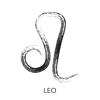 Leo beyaz arka plan üzerinde izole burç. Öğe Astroloji ve astrolojik tahmin için Tasarla.
